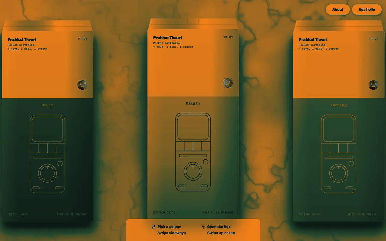 A4: the device, boxed and switched on