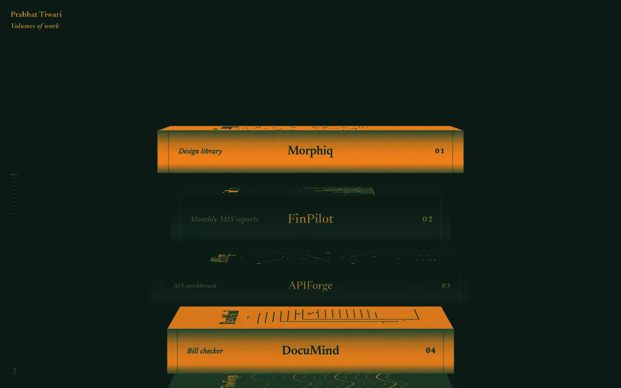 S3: one shelf, one spine each